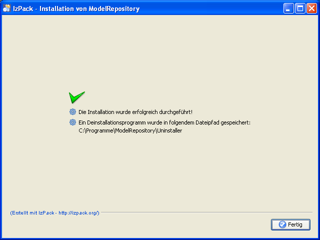 Installation erfolgreich