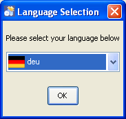 Sprachauswahl des Installationsprogramms