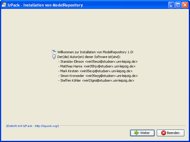 Autoren des Model Repository