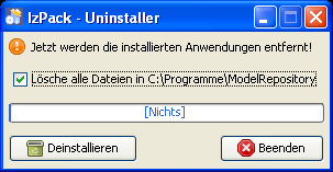 Uninstaller des Model Repository